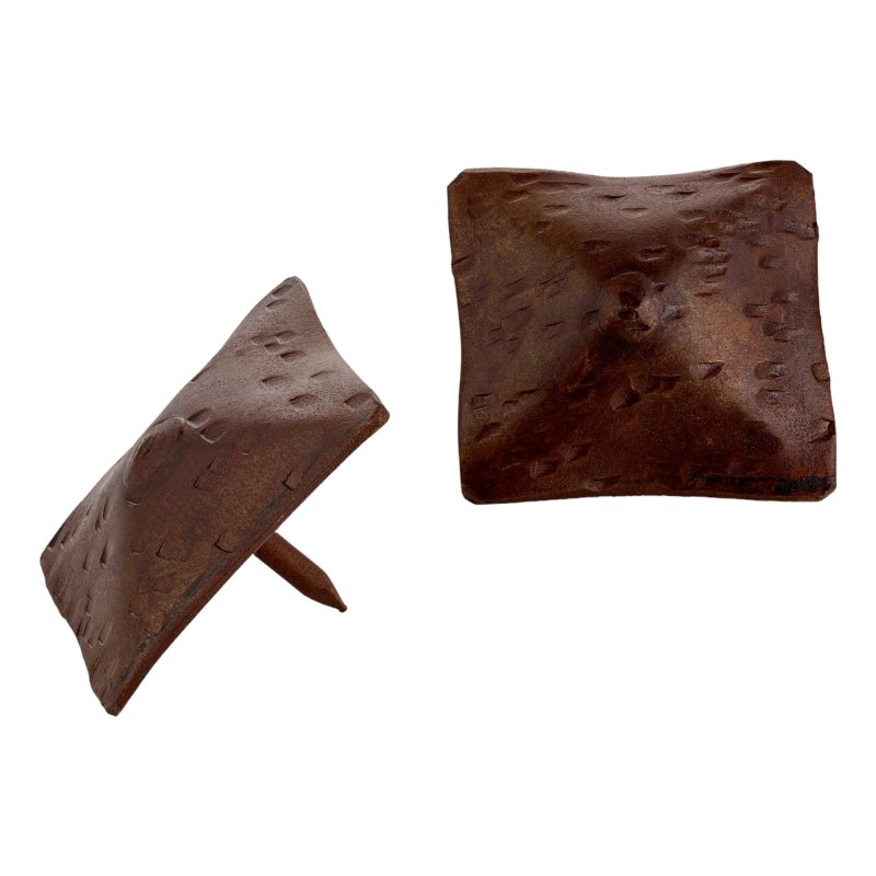 100 Pack 1 5 In Large Square Clavos Decorative Nails Sealed Rusted Handmade Rustic Head Fasteners For Farmhouse Shutter Barn