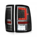 Chrome Smoke C-shape Full-led Tail Brake Light For 2009-2018 Dodge Ram 1500 2500 3500 Incandescent Model Driver And Passenger 