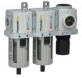 Pneumaticplus Ppc3c-ng 3 Stage Air Drying System Particulate Filter Coalescing Pressure Regulator Combo 3 8 Npt Poly Bowl 