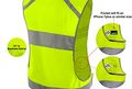 The 247 Viz Reflective Vest With Inside Pocket 2 High Visibility Running Safety Bands Neon Yellow Large Extra Xl