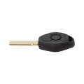 Uxcell New 3 Buttons Uncut Insert Key Fob Case Remote Control Shell Replacement For Bmw 1 5 6 7 Series E38 E39 E46 E60 E61 E81