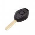 Uxcell New 3 Buttons Uncut Insert Key Fob Case Remote Control Shell Replacement For Bmw 1 5 6 7 Series E38 E39 E46 E60 E61 E81
