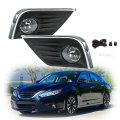 Driver Passenger Side Fog Lights With Front Bumper Bezel Wires Switch Bulbs Replacement For Altima Sedan 2016-2018 
