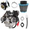 Pd24j Carburetor 24mm Carb Kit For Gy6 125cc 150cc 4-stroke Engines Electric Choke Motorcycle Scooter Mopeds 157qmj 157qmi 