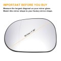 Car Rearview Left Driver Side Mirror Glass Replacement W Backing Plate Aspherical Heated White For Mercedes M-class W163