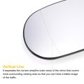 Car Rearview Left Driver Side Mirror Glass Replacement W Backing Plate Aspherical Heated White For Mercedes M-class W163