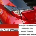 Qiilu Rear Light Tail Trim For Chr 2018 4pcs Carbon Fiber Style Taillight Cover Auto Exterior Accessories