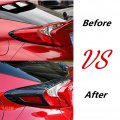 Qiilu Rear Light Tail Trim For Chr 2018 4pcs Carbon Fiber Style Taillight Cover Auto Exterior Accessories