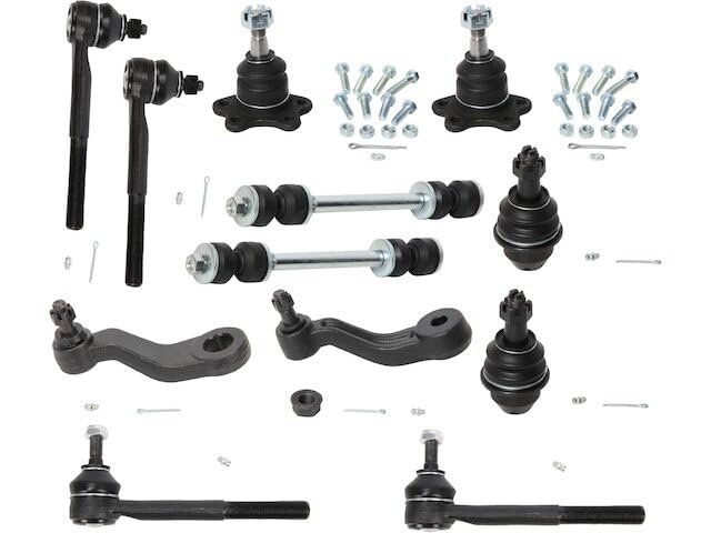 Front Ball Joints Tie Rod End And Sway Bar Links Idler Arm Kit 12 Piece For 1995-1998 Gmc K1500 4wd With Stamped Steal Control