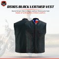 Daniel Smart Leather Vest Premium Soft Buffalo Milled With American Flag Lining And Concealed Armory Pocket As1 Alpha X L