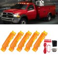 5x 6 Led Cab Marker Roof Running Lights For Volvo Vnl 2003 2000 To 2019 Trucks Amber Clearance Side With Switch Assembly Ip67 