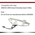 Front Left Driver Side Power Window Regulator With Motor Assembly For Jeep Grand Cherokee 2001 2004 Wj Series 2 Pin Plug
