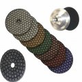 4 Diamond Flexible Dry Polishing Pad Sanding Disc Buffer 19 2 Aluminum Hoop Loop Backer For Natural Stone Engineered Granite 