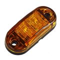 Partsam 4x 2 5inch Oval Amber Lens Diode Led Trailer Truck Clearance Side Marker Light