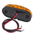 Partsam 4x 2 5inch Oval Amber Lens Diode Led Trailer Truck Clearance Side Marker Light