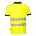Portwest T180 Pw3 Hi-vis Short Sleeve Polo Safety Shirt Yellow Black 4x-large 
