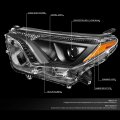 Auto Dynasty Black Housing Amber Corner Projector Headlight Lamps Tool Kit Compatible With Rav4 16-18