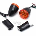 Httmt- Rear Amber Running Brake Turn Signal Glossy Black Indicator Light Compatible With H-d Xl 883 1200 92-17 P N