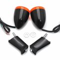 Httmt- Rear Amber Running Brake Turn Signal Glossy Black Indicator Light Compatible With H-d Xl 883 1200 92-17 P N