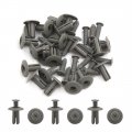 Uxcell 20pcs 8mm Gray Car Plastic Push Type Rivet Retainer Fastener Bumper Pin Clips