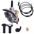 Antuko Carburetor Carb With Handle Grip Bar Throttle Cable Replacement For Z50r 1979-1999 7 8
