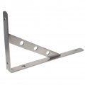 Mromax 1pcs Shelf Bracket 10 X 6inch 110lbs Heavy-duty Stainless Steel Solid Support Corner Brace Joint Right Angle Silver Tone