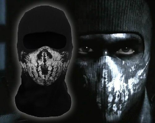 Surprise Mask Skull For Ghost Motorcycle Face Black