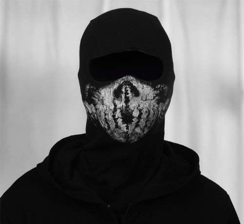 Surprise Mask Skull For Ghost Motorcycle Face Black