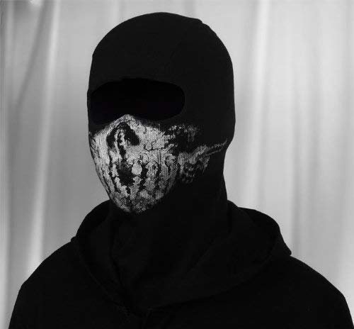 Surprise Mask Skull For Ghost Motorcycle Face Black
