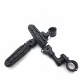 Adjustable Motorcycle Highway Foot Peg Mounting Kit For 1 In Engine Guard Black Short Angled Footrest Yamaha V Star Roadstar 