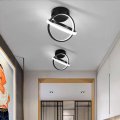 Caneoe Black Led Ceiling Light 6000k Modern Lighting Fixtures Metal Creative Design Lamp For Living Room Bedroom Corridor Aisle 