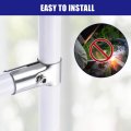 Uxcell Structural Pipe Connector Joint Clamps 180 Degree 2 Way 20 Set Stainless Steel Corner Fitting End Rails Clamp Fit Od 1