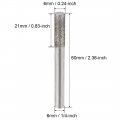 Uxcell Diamond Burrs Bits Grinding Drill Carving Rotary Tool For Glass Stone Ceramic 120 Grit 1 4 Shank 6mm Cylinder 5 Pcs