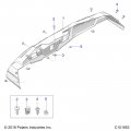 Polaris Atv Bumper Rear Gloss Black Genuine Oem Part 5453287-070 Qty 1