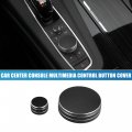 A Absopro Car Center Console Multimedia Control Button Cover For Cadillac Ct6 Xt4 Xt5 Xt6 2019 2020 Ct5 2018-2020 Black Set Of