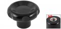 Uxcell M8 Female Thread Diameter Screw On Type Clamping Star Knob Black