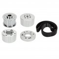 Replacement Belt Pulley Kit With 1 5in Width Cogged Pc2258 For Big Block 383 400 413 440 Engine Silver
