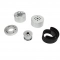 Replacement Belt Pulley Kit With 1 5in Width Cogged Pc2258 For Big Block 383 400 413 440 Engine Silver