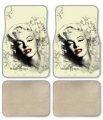 Marilyn Monroe Print Design Carpet Car Suv Truck Floor Mats 4 Pcs