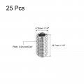 Uxcell 25pcs Hex Socket Grub Screw 1 4-28x1 2 304 Stainless Steel Head Set Screws Flat Point Bolt For Door Handles Light
