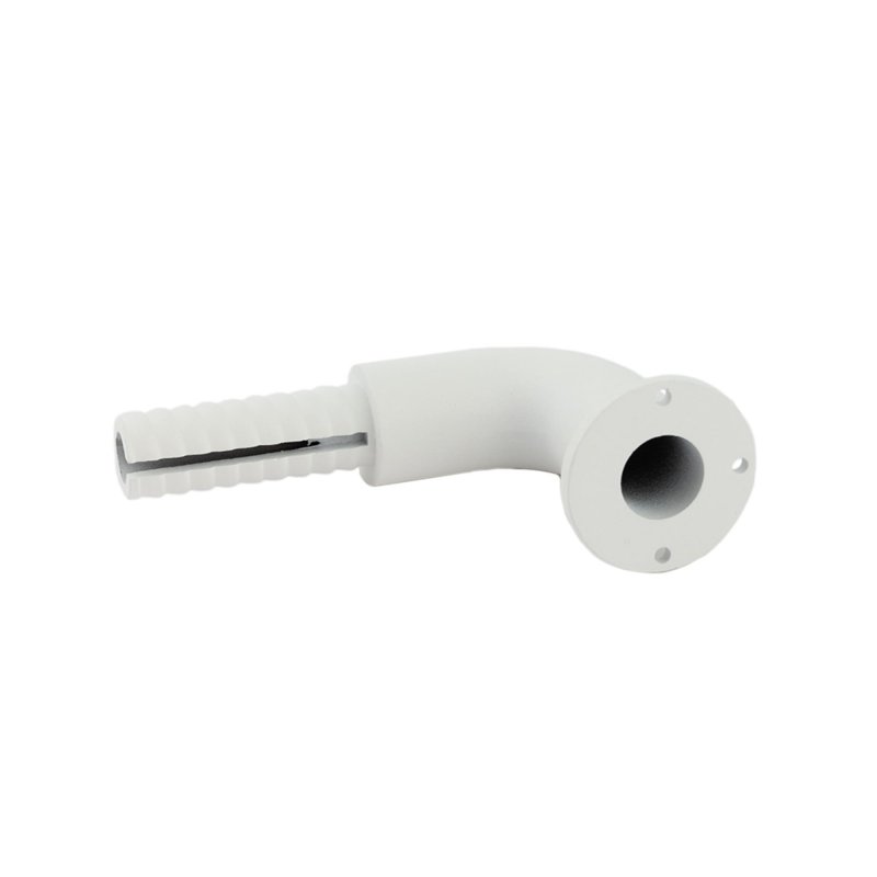 Deckorators 3 Offset 90 Degree Aluminum Post Return With Screws And Beauty Rings Textured White