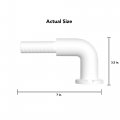 Deckorators 3 Offset 90 Degree Aluminum Post Return With Screws And Beauty Rings Textured White