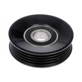 Idler Pulley For Dodge Avenger 1995 1996 1997 1998 1999 2000 Steel Grooved Belt Type Black 16mm Thickness 4 Groove Replacement 