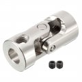 Uxcella 2pcs 4mm To 5mm Inner Dia Rotatable Universal Steering Shaft U Joint Coupler L24xd11