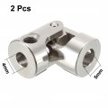 Uxcella 2pcs 4mm To 5mm Inner Dia Rotatable Universal Steering Shaft U Joint Coupler L24xd11
