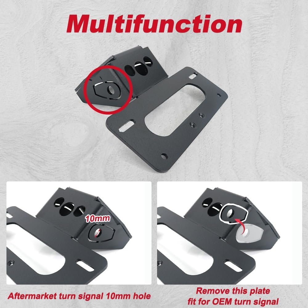 Tail Tidy Fender Eliminator For Z500 2024 2025 And Ninja 500 License Plate Bracket Stock Aftermarket Turn Signals