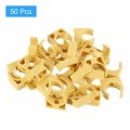 Uxcell 50pcs U-shaped Water Pipe Clamps Ppr Clips U Shaped Clip Fit For 25mm 0 98 Od Pipes And Tubing Hoses Support Yellow