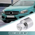 Acropix Car 303 Wheel Lug Nut Removal Key Fit For Mercedes-benz Pack Of 1 Silver Tone