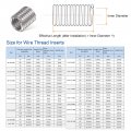 Harfington 30pcs Wire Threaded Inserts 8 -32 Unc 2d 8 4mm 304 Stainless Steel Helical Coiled Thread Sleeve