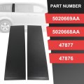 Rearward Door C-pillar Windshield Outer Trim Set Left Right Replacement For Chrysler Town Country 2008-2016 Voyager Dodge Grand